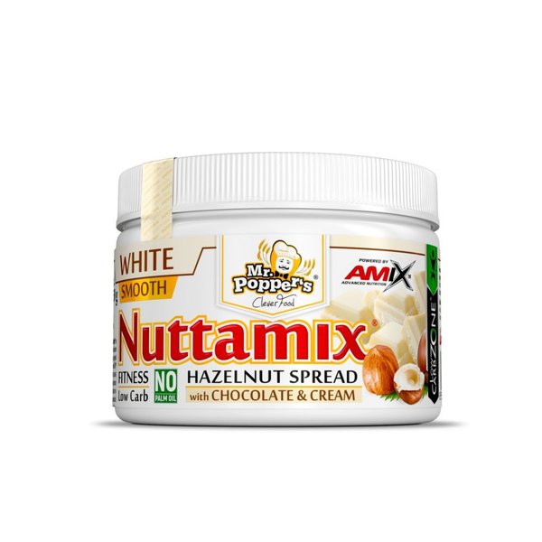 Crema de Avellanas Proteica Nuttamix 250 gr Chocolate blanco